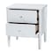 Baxton Studio Lucera Mid-Century White 2-Drawer Bobbin Nightstand 257-14121-ZORO - alternate 10