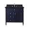 James Martin Vanities Brittany 36" Single Vanity, Victory Blue, w/ 3 CM Phantome Eclos Top 650-V36-VBL-3PHT - alternate 1
