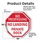Signmission No Trespassing No Landing Private D, 18 inch X 18 inch, Vinyl Decal, 2PK OC-D-2PACK-18-95 - alternate 3