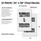 Signmission Tattoos & Piercing, Vinyl Decals Only 24 Inch x 36 Inch, Vinyl Decal, 2PK DSB-2436-2PACK-Tattoos & Piercing - alternate 2