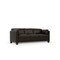 Homeroots 81" Chocolate Leather Sofa With Black Legs 491287 - alternate 1