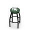 Holland Bar Stool Co 30" Blk Wrinkle Michigan State Swivel Bar Stool, Accent Ring L8B2B30MichSt - alternate 1