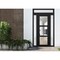 Vdomdoors Front Exterior Prehung FiberGlass Door Clear Glass See-through / Manux 8555 Matte Black Clear Glass MANUX8555EXD-BLK-W16+36+16 x H80-LH - alternate 2