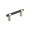 Amerock Mergence 3 inch 76mm Center-to-Center Matte Black/Golden Champagne Cabinet Pull BP37385FBBBZ - alternate 1