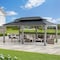 Sunjoy 12x20 ft. Wood Gazebo, Outdoor Patio Aluminum Hardtop Gazebo, Black A102032651 - alternate 1