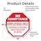 Signmission No Admittance Employees Only Vendor, 18 Inch X 18 Inch, Vinyl Decal OC-D-18-74 - alternate 3