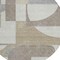 Homeroots 8' Khaki And Silver Round Geometric Washable Indoor Outdoor Area Rug 617922 - alternate 8