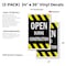 Signmission Open During Construction, Vinyl Decals Only 24 Inch x 36 Inch, Vinyl Decal, 2PK DSB-2436-2PACK-Open During Construction - alternate 2