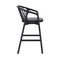Armen Living Echo Black Oak Wood and Faux Leather Counter Stool LCECBABLK26 - alternate 4