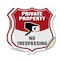 Signmission Private Property Shield Sign No Trespass, 6 inch X 6 inch, Vinyl Decal, 2PK SHI-D-2PACK-6-448 - alternate 1