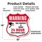 Signmission 24 Hour Surveillance Shield Sign Warning, 18 Inch X 18 Inch, Plastic Sign SHI-P-18-347 - alternate 4