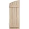 Ekena Millwork Riverwood 3 Board Joined Board-n-Batten w/Elliptical Top Faux Wood Shutters, 16 1/2W x 24H, PR SHUBJL16X24RWPR - alternate 10