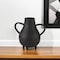 Homeroots 8" Black Two Handle Ceramic Jug Vase 392540 - alternate 9
