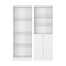 Homeroots Set of Two White Wood Seven Tier Modular Bookcase with Two Doors, 2PK 546624 - alternate 1