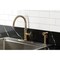 Kingston Brass Single-Handle Kitchen Faucet, Antique Brass KSD2433RNK - alternate 6