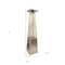 Homeroots 41000 BTU Silver Steel Propane Triangular Pyramid Standing Patio Heater 480574 - alternate 6