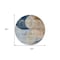 Homeroots 8' Sky Blue Brown And Beige Round Geometric Washable Indoor Outdoor Area Rug 604949 - alternate 6