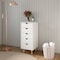 Homeroots 16" White Solid Wood Five Drawer Lingerie Chest 522812 - alternate 6