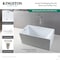 Kingston Brass 51" Acrylic Rectangular Double Ended Freestanding Tub with Drain, Glossy White/Polished Brass VTSQ512823C412 - alternate 5