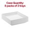 Smarty Had A Party 12" x 12" White Square with Groove Rim Plastic Serving Trays (24 Trays), 24PK 7915-CASE - alternate 9