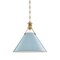 Hudson Valley Lighting Mark D. Sikes X Painted No.2 1 Light Pendant 16 In. Aged Brass/Blue Bird MDS352-AGB/BB - alternate 1