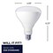 Bulbrite LED Filament 15W Dimmable BR40 Light Bulbs, Frost Glass, Medium E26 Base, 3000K, 1100lu, 4PK 862802 - alternate 11