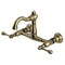 Kingston Brass Two-Handle Wall Mount Bridge Kitchen Faucet, Antique Brass KS3253BL - alternate 1