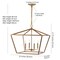 Jonathan Y Gatsby 23" 4-Light Adjustable Iron Rustic Glam LED Pendant, Gold JYL7520C - alternate 9