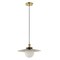Jonathan Y Hadley 14.5" 1-Light Scandinavian Farmhouse Iron/Frosted Glass LED Pendant, Oil Rubbed Bronze/Brass G JYL1328A - alternate 8