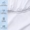 Arkwright Home Microfiber Fitted Sheets Twin White w/ Black Hem - Case of 24, 24PK MFS-368012 - alternate 6
