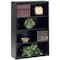 Tennsco 4-Shelf Stationary Bookcase, 52"x34-1/2" Black B-53BK - alternate 1