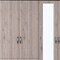 Homeroots 71" Light Oak and Black Four Door Wardrobe Closet with Mirrors 403743 - alternate 7