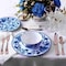 Martha Stewart Blue Vintage 12 Piece Fine Ceramic Dinnerware Set in Cobalt 97386.12 - alternate 6