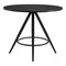 Homeroots 37" Black Wood and Steel Round Top Dining Table 557693 - alternate 5
