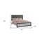 Homeroots Gray Ribbed Texture Wood And Upholstery Queen Bed Frame 564717 - alternate 4
