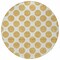 Homeroots 8' Gold And Ivory Round Polka Dot Washable Indoor Outdoor Area Rug 614895 - alternate 8