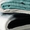 Homeroots 50" X 60" Blue and White Woven Cotton Ombre Throw Blanket with Fringe 516578 - alternate 6