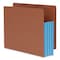 Pendaflex End Tab File Pocket, Blue Gusset, 3.5" Expansion, Letter Size, Brown/Blue, 10PK 1007026 - alternate 1