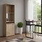 Homeroots 23in Oak Wood Bar Cabinet With Two Doors 478257 - alternate 4