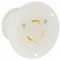 Leviton Locking Receptacle, L7-15R, 15 A, 277V AC, Single Phase, 2 Pole, Flush Mount, Screw Terminals 4785-C - alternate 1