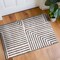 World Rug Gallery Distressed Bohemian Stripes Washable Non Slip Area Rug 2 ft x 4 ft Beige WR76BEIGE2X4 - alternate 1