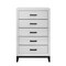 Homeroots 31" White Wood Five Drawer Standard Chest 478638 - alternate 1