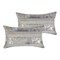 Homeroots Set of Two 12" X 20" Gray and Silver Striped Cowhide Lumbar Throw Pillows with Glitter, 2PK 544633 - alternate 4