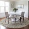 Homeroots 8' Beige Brown And Gray Round Floral Washable Indoor Outdoor Area Rug 597796 - alternate 7
