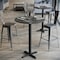 Flash Furniture Commercial 31.25" Black Faux Marble HPL Tabletop with Black Bar Height X Base ST-RD31-BKMAR-T2222B-GG - alternate 10