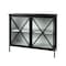 Homeroots 41in Black Iron Sideboard with Two Glass Doors 391981 - alternate 6