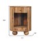 Homeroots 23" Natural Solid Wood Oval Ribbed Texture One Drawer Nightstand 651616 - alternate 13