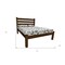 Homeroots Coffee Solid Wood Full Bed Frame 546750 - alternate 7