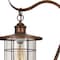 Homeroots 60" Rusted Traditional Shaped Floor Lamp With Rust Transparent Glass Drum Shade 526266 - alternate 5