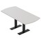 Skutchi Designs 6 Person Conference Table With Power Unit | 6' Arc Rectangle Table | Harmony Series HAR-AREC-36X72-T.BK-U779-NA - alternate 1